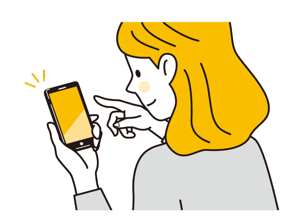 Gmailモバイルアプリへの切り替え（IMAP接続）－スマホを操作する女性の後ろ姿