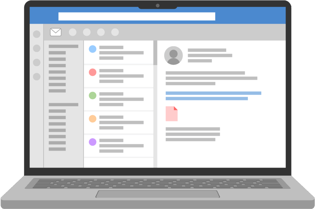 Gmailに代わるメールアプリのインターフェース